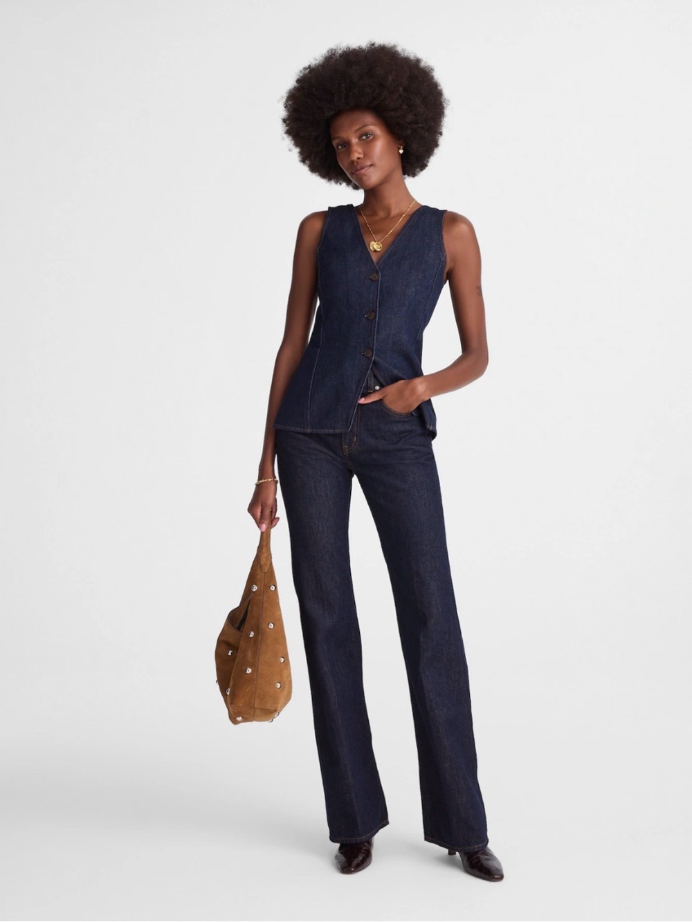 Madewell Petite Vintage Flare Jean in Rinse Wash NW586
